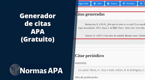 citar apa online gratis|Generador de citas APA gratuito [Versión 2024]